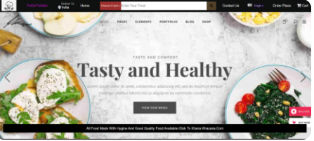 Restaurant business website design